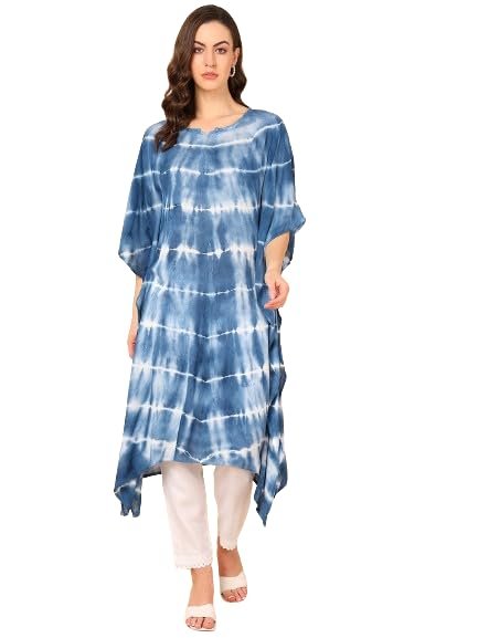 Maaesa Tie and Dye Crepe Kaftan Kurta