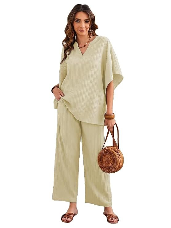 TADKEE Women's Polyester Striped Co-ord set