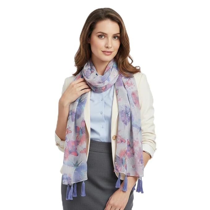 Premium Multicolor Fancy Scarf Lightweight & Comfortable for All Seasons (180x55CM)
