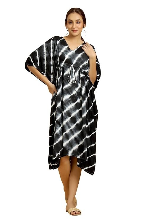 Ravaiyaa - Attitude is everything Women's Cotton All Over Print Maxi Night Dress