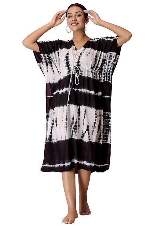 Ravaiyaa - Attitude is everything Women's Cotton All Over Print Maxi Night Dress