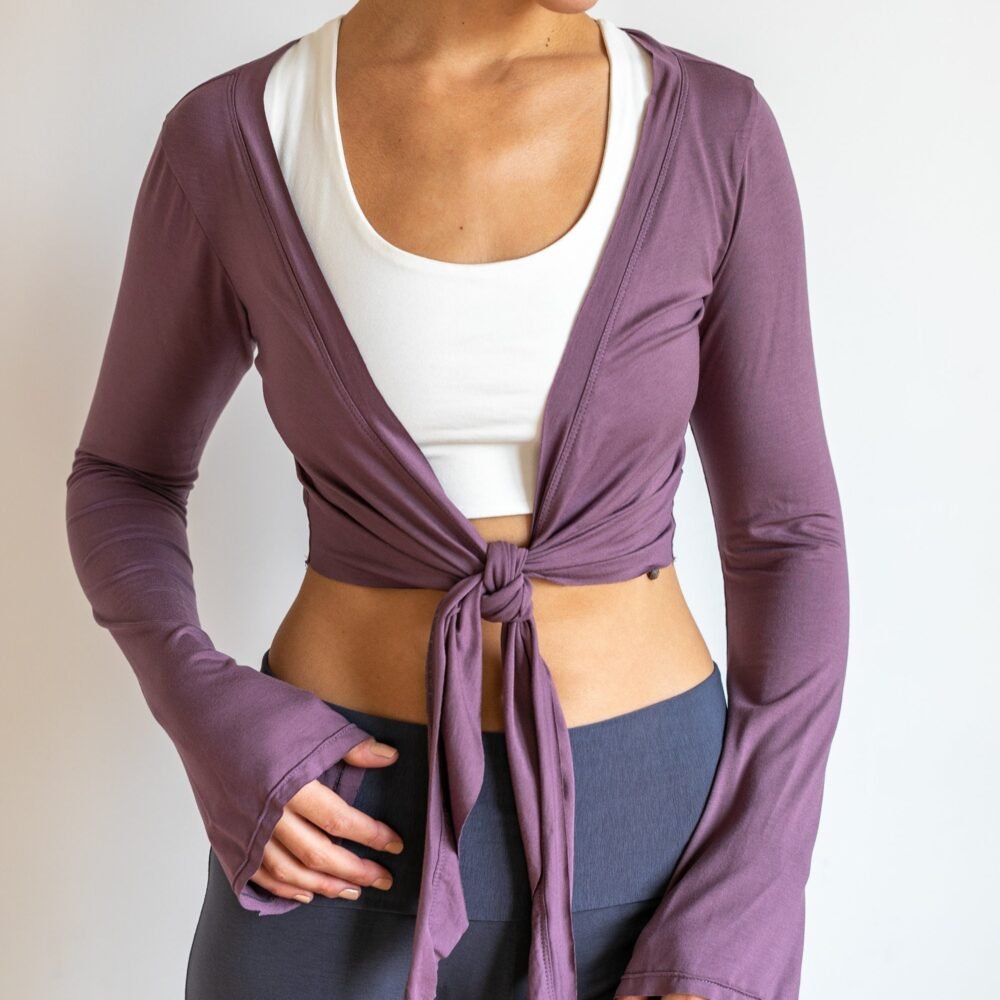 Amethyst Ballet Wrap Top: Women's Yoga Jacket