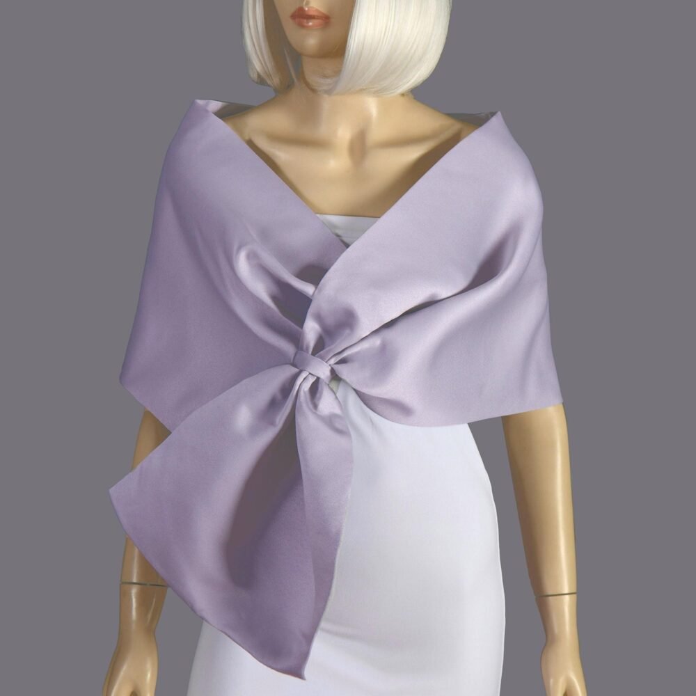 Pale Lilacs Blush Lavender Evening Taffeta Shawl Wrap, Wrap Stole, Wedding Shawl, Stole Shawl Wrap Shrug