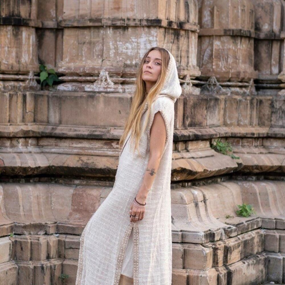 Agrona Cotton Shrug, Boho Tribal Kimono Cardigan, Festival Layering Jacket