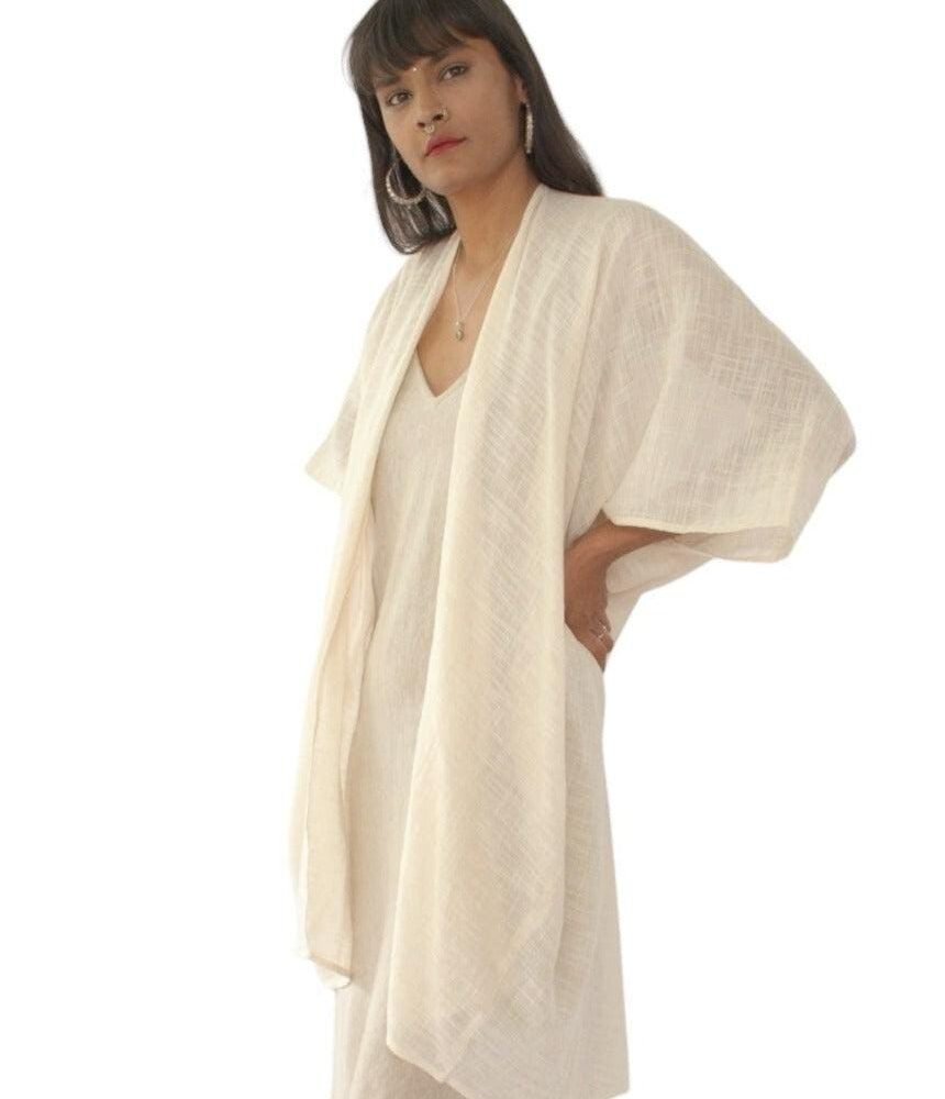 Organic Cotton Shrug (Cream)